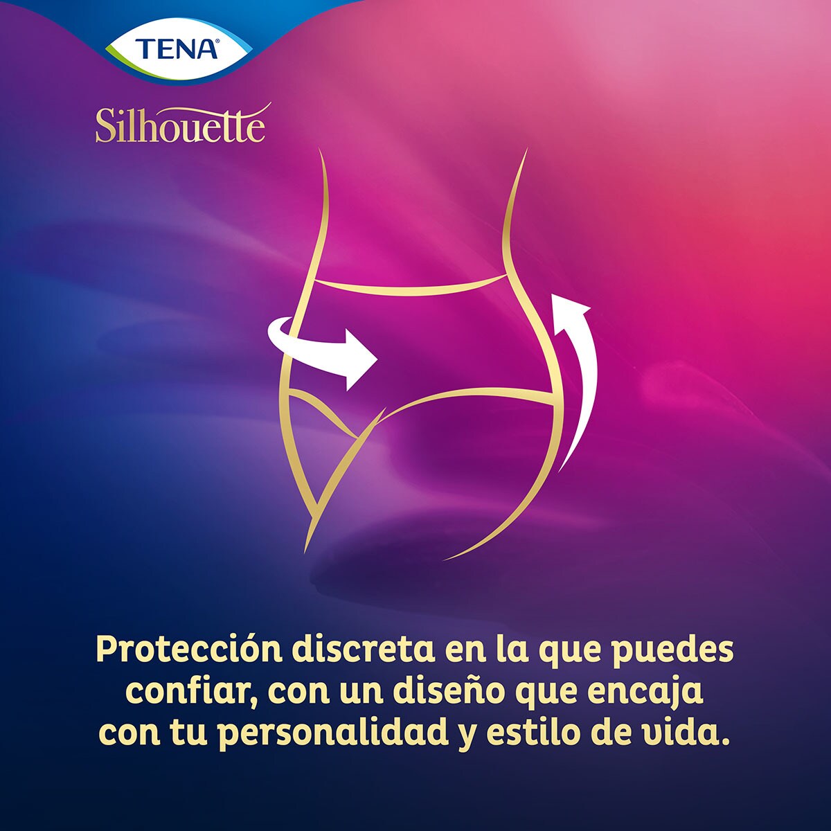 TENA Silhouette Normal Cintura Baja Blanc L