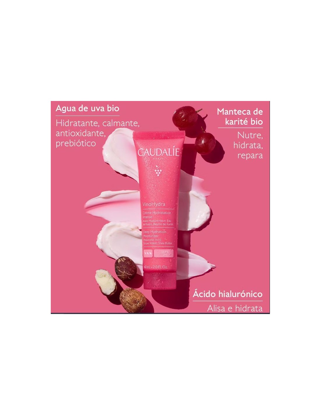 CAUDALIE VINOHYDRA CREMA HIDRATACION INTENSA 60ML