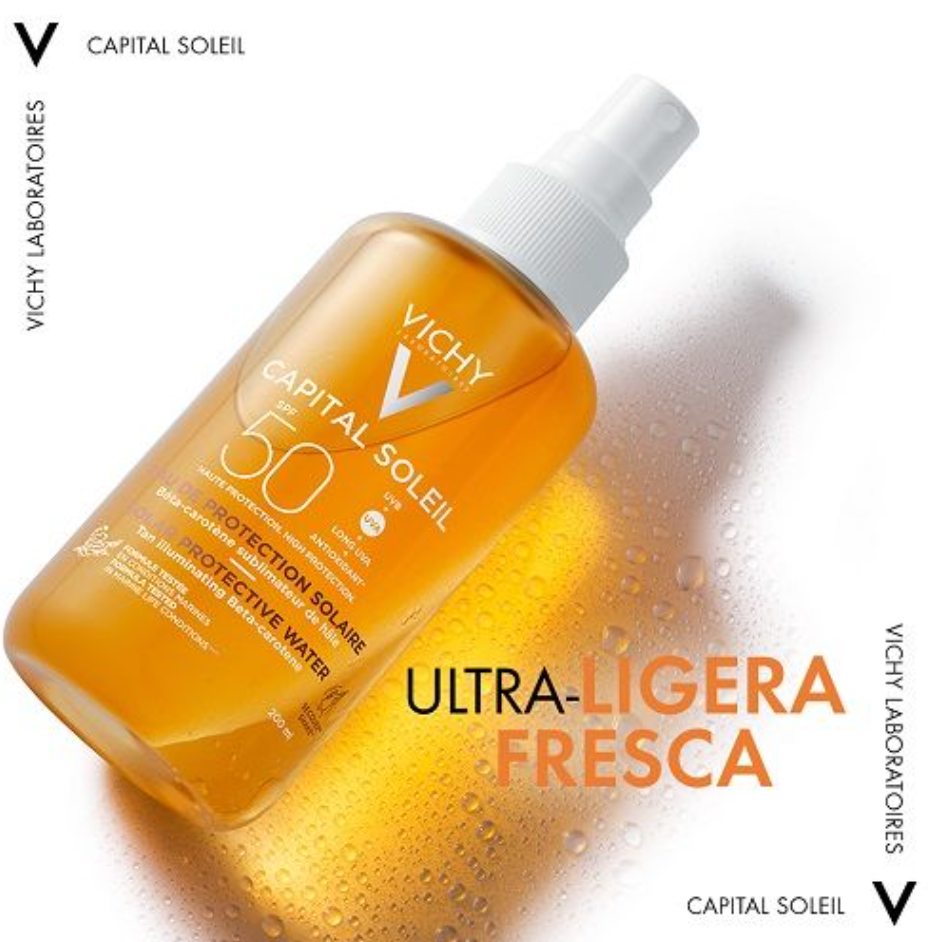 Vichy Capital Soleil Agua Solar Protectora Luminosidad SPF50 200Ml