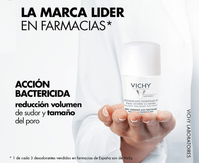DESODORANTE ANTI-TRANSPIRANTE 48H. ROLL-ON PIEL SENSIBLE VICHY