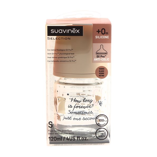 SUAVINEX BIBERÓN VIDRIO SXPRO +0 MESES 120ML