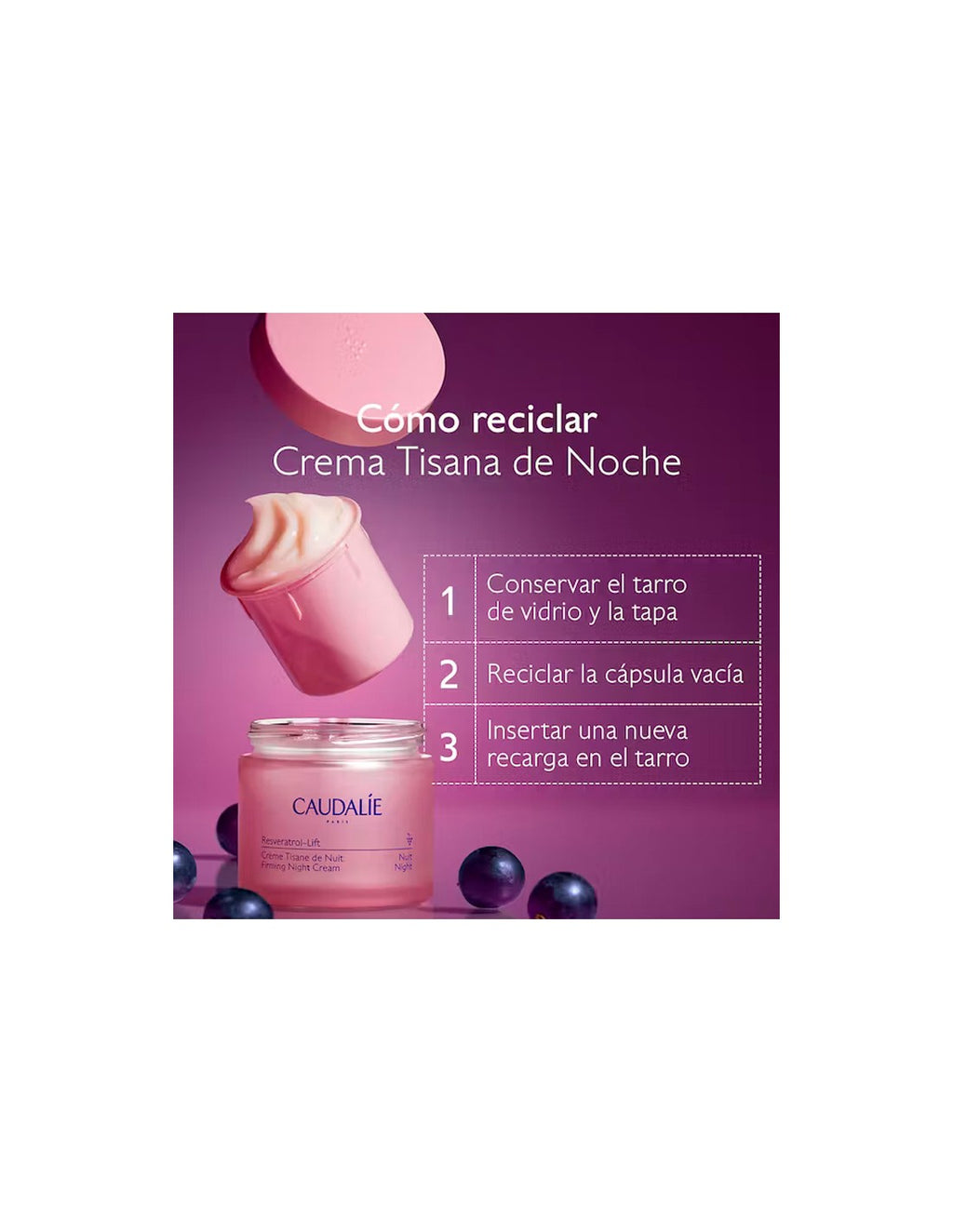 CAUDALIE RESVERATROL-LIFT CREAM TISANA NOCHE 50 ML RECARGA