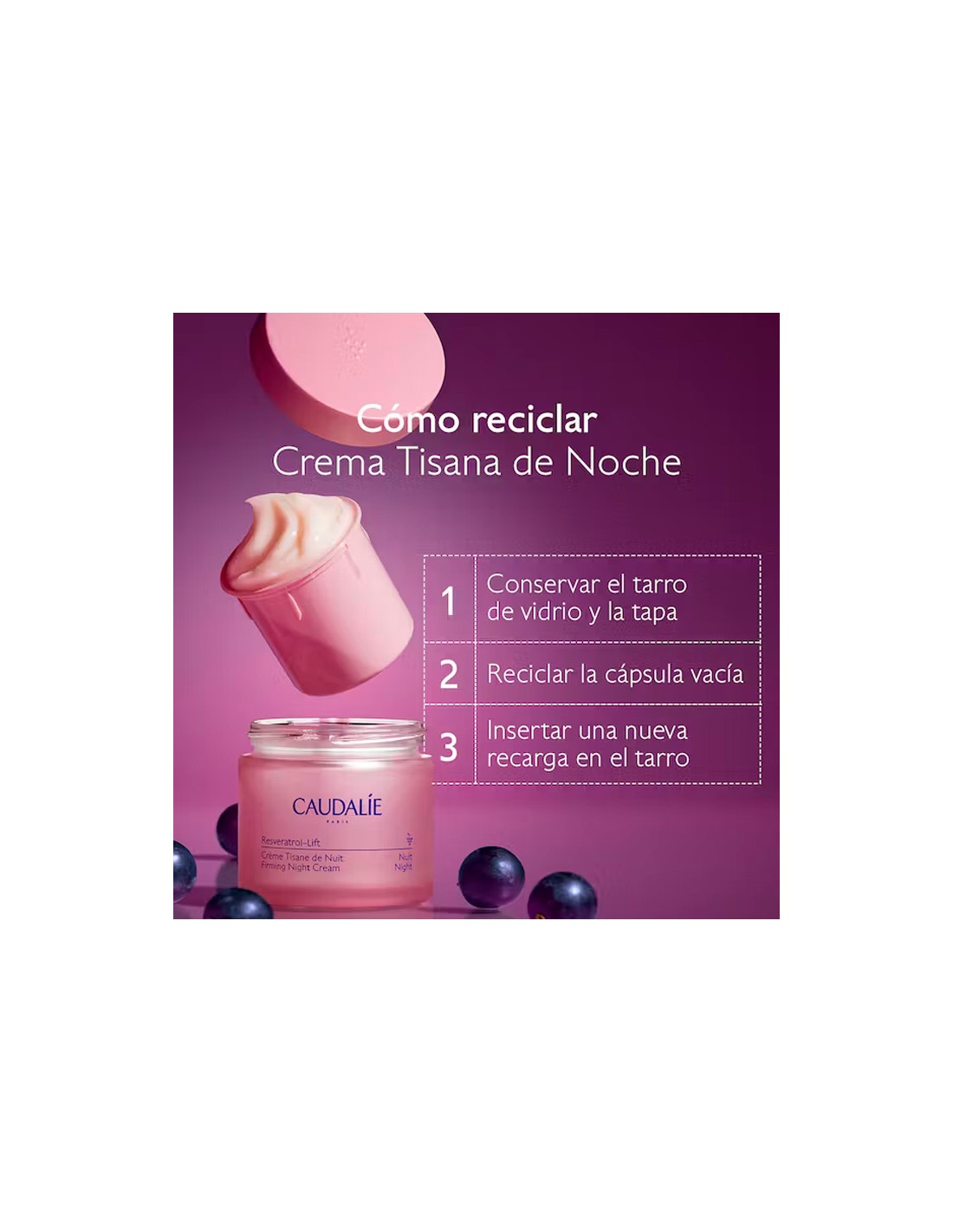 CAUDALIE RESVERATROL-LIFT CREAM TISANA NOCHE 50 ML RECARGA