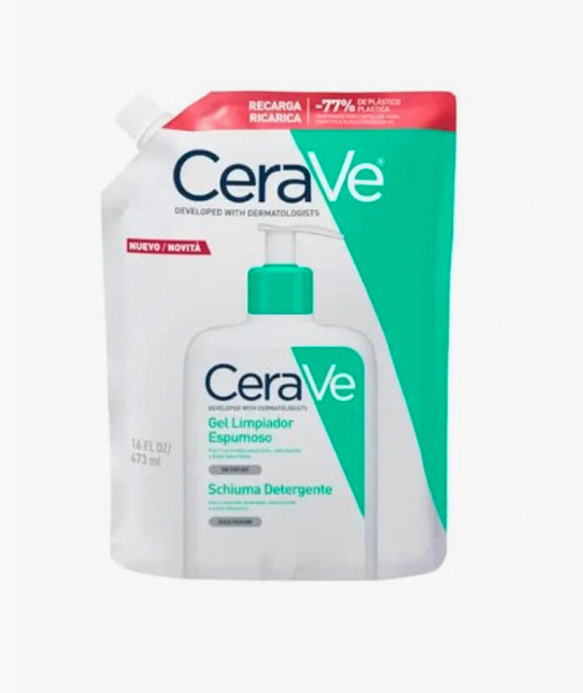 CERAVE REFILL GEL LIMPIADOR ESPUMOSO 473ML