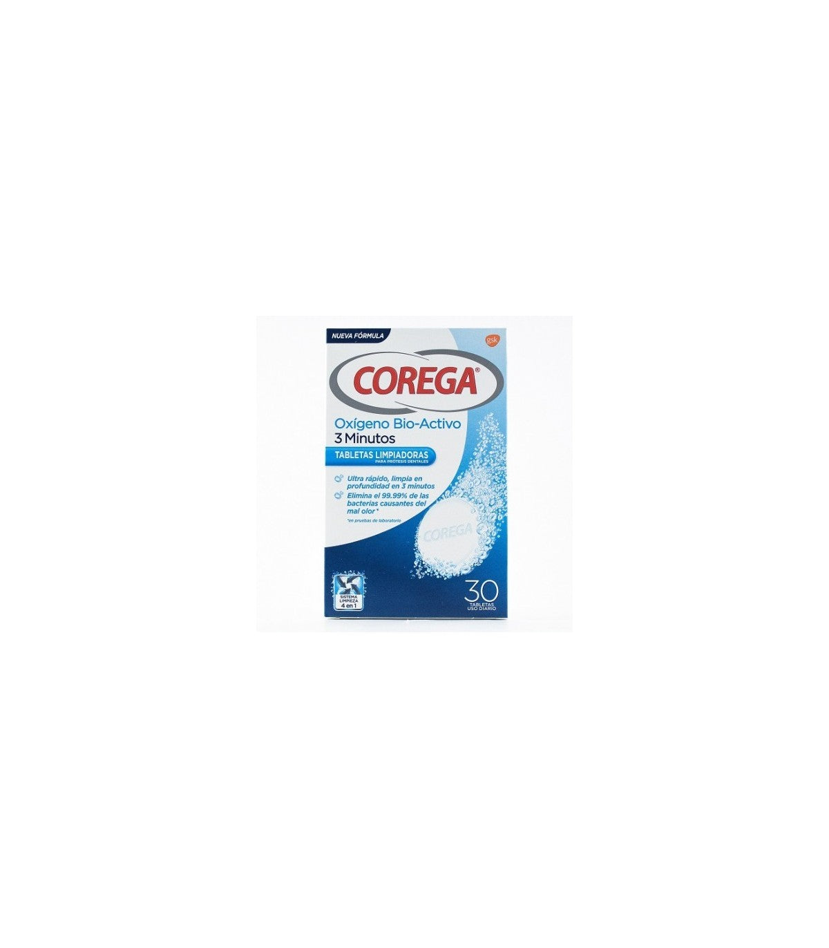 Corega Oxígeno Bio-Activo 30Tabletas