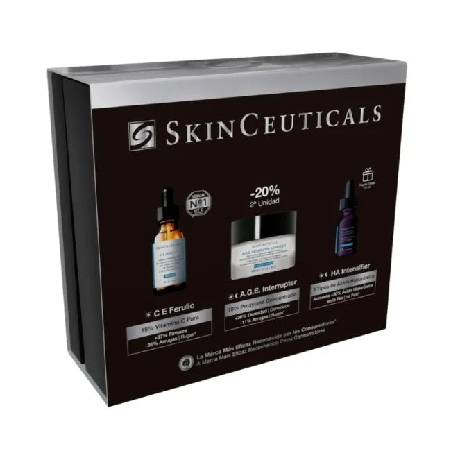 SkinCeuticals Cofre CE Ferulic 30 ML + AGE Interrupter  CREMA 48 ML+ HA Intensifier 15ML REGALO