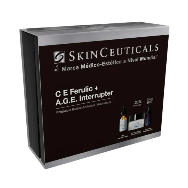 SkinCeuticals Cofre CE Ferulic 30 ML + AGE Interrupter  CREMA 48 ML+ HA Intensifier 15ML REGALO