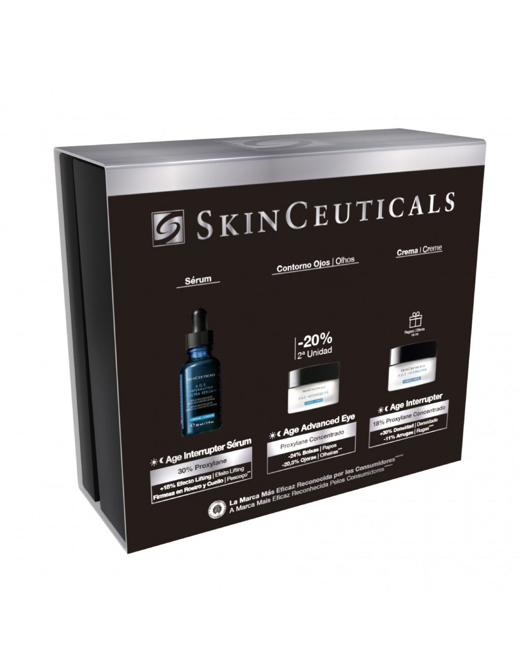 Skinceuticals Cofre A.G.E. Interrupter Ultra Sérum 30 ml + A.G.E. Advanced Eye 15 g (20% dto) + Regalo A.G.E. Interrupter 15 ml