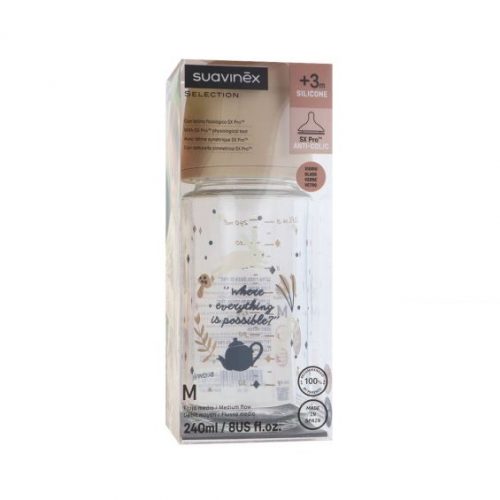 SUAVINEX BIBERON VIDRIO SXPRO +3MESES 240ML